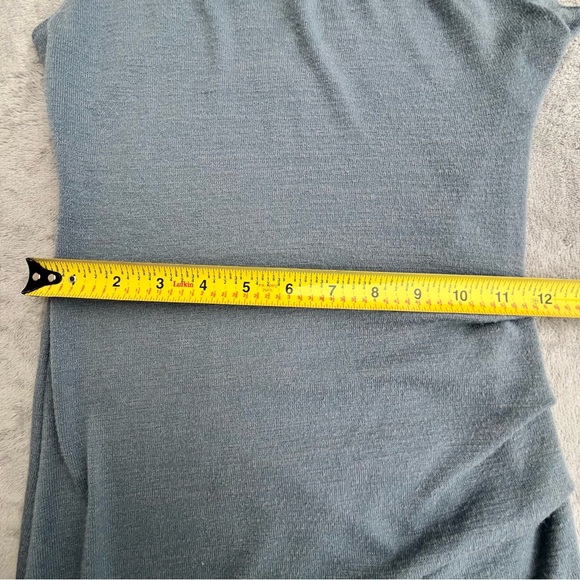 Wilfred Free Isidora Steel Blue Faux Wrap Jersey Knit Dress - Picture 8 of 13